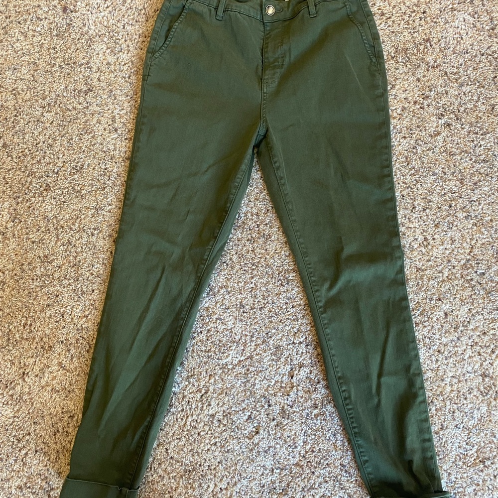Olive Green Ankle Pants